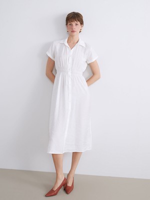 Lc Waikiki Yeni Sezon Modal Karışımlı Gömlek Elbise