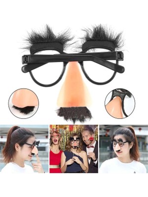 Soi Home Eğlenceli Kılık Değiştirme Kaş Bıyık Mizah Gözlüğü 9X13 cm