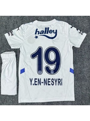 Alaturka Mix F̸e̸n̸r̸b̸a̸h̸ç̸e̸ 2024/25 Beş Yıldızlı Y.en Nesyri 19 Numara Deplasman Beyaz Çocuk Forması 4 Lü Set