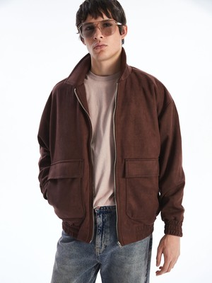 Lc Waikiki Yeni Sezon Rahat Kalıp Gömlek Yaka Süet Erkek Mont