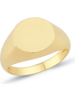 Oroline Kuyumculuk 8 Ayar Yuvarlak Desenli Altın Taşsız Kadın Yüzük