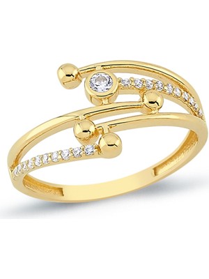 Oroline Kuyumculuk 8 Ayar Trend Kadın Altın Yüzük