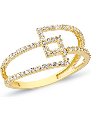 Oroline Kuyumculuk 14 Ayar Modern Kadın Altın Yüzük