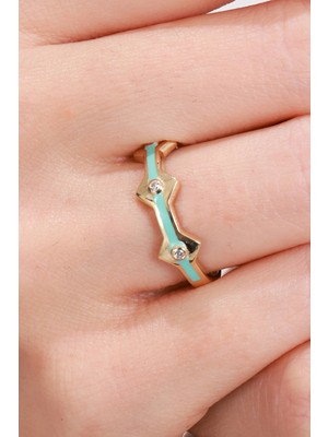 Oroline Kuyumculuk 8 Ayar Şık Altın Mineli Kadın Altın Yüzük