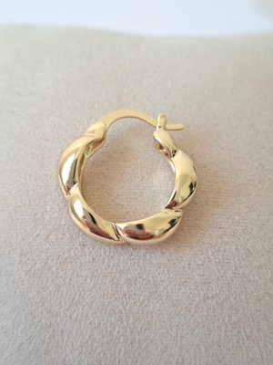 Loren Design Loren Desıgn Xuping Gold Renk Özel Tasarım Burgu Halka Küpe