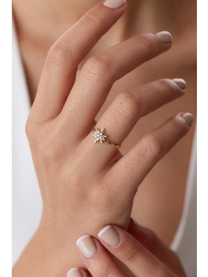 Oroline Kuyumculuk 8 Ayar Altın Kartanesi Kadın Yüzük