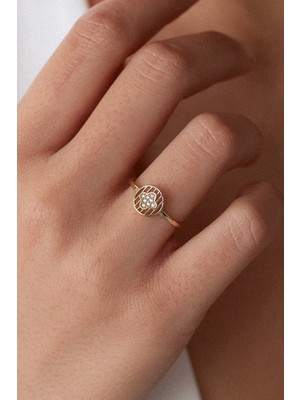 Oroline Kuyumculuk 8 Ayar Altın Minimal Kadın Yüzük