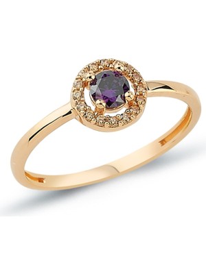 Oroline Kuyumculuk 14 Ayar Altın Asalet Işıltılı Yüzük