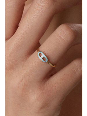 Oroline Kuyumculuk 8 Ayar Trend Mineli Kadın Altın Yüzük