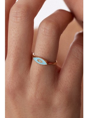 Oroline Kuyumculuk 8 Ayar Şık Mineli Kadın Altın Eklem Yüzük