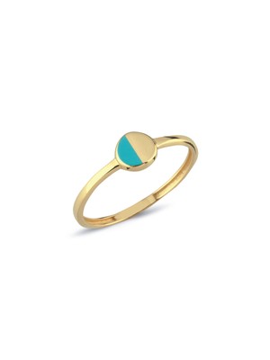 Oroline Kuyumculuk 8 Ayar Yarı Mineli Kadın Altın Trend Yüzük