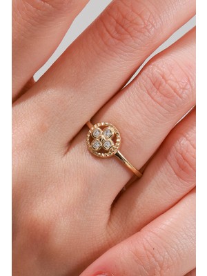 Oroline Kuyumculuk 8 Ayar Antik Desenli Motifli Kadın Altın Yüzük