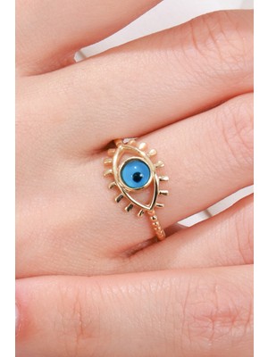 Oroline Kuyumculuk 8 Ayar Göz Desenli Kadın Altın Yüzük