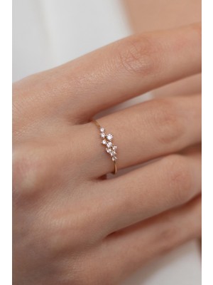 Oroline Kuyumculuk 8 Ayar Trend Taşlı Kadın Altın Yüzük