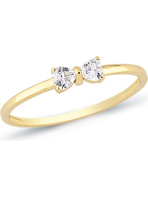 Oroline Kuyumculuk 14 Ayar Kurdele Desenli Kadın Altın Yüzük