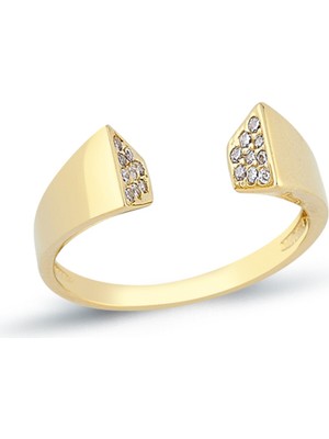 Oroline Kuyumculuk 14 Ayar Açık Uçlu Kadın Trend Altın Yüzük