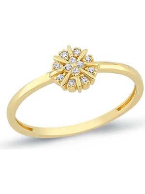 Oroline Kuyumculuk 14 Ayar Trend Taşlı Kadın Altın Yüzük