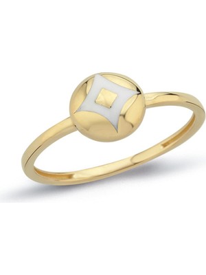 Oroline Kuyumculuk 14 Ayar Trend Mineli Minimal Altın Kadın Yüzük