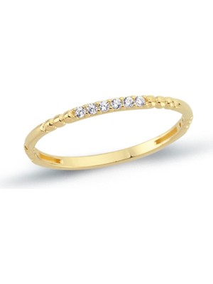 Oroline Kuyumculuk 14 Ayar Hafif Minimal Kadın Altın Eklem Yüzük