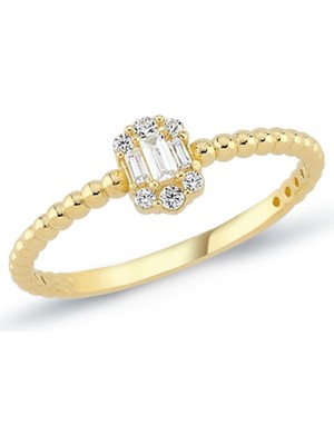 Oroline Kuyumculuk 8 Ayar Şık Kadın Altın Yüzük