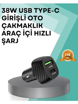 Epilons Çift Cihaz Destekli 38w Güçlü Çakmaklık Araç Şarj Cihazı