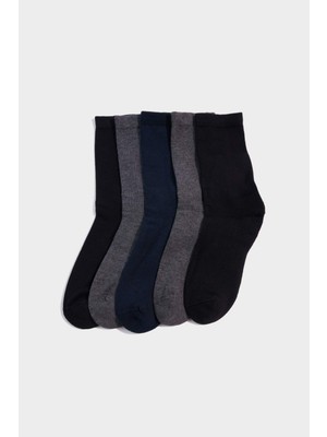 DeFacto Dikişsiz 5'li Modal Havlu Çorap Erkek Çocuk G8074A8NS