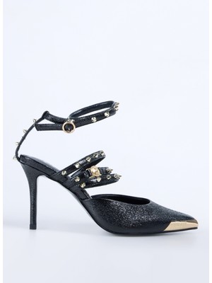 Versace Jeans Couture Siyah Kadın Topuklu Ayakkabı 79VA3S55899