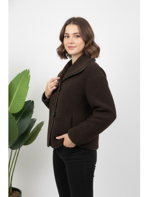 Hiramir Yeni Sezon Kadın Tokalı Peluş Mont KS2573