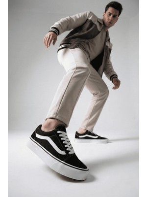 Zerenyus ZRK-V1 Siyah Beyaz Rahat Günlük Erkek Sneaker