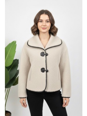 Hiramir Yeni Sezon Kadın Tokalı Peluş Mont KS2573