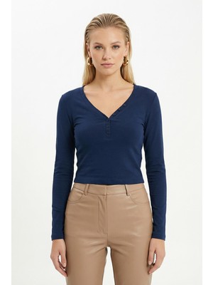 Rays 8299A V Yaka Düğmeli Badi Laci