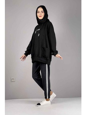 Şerit Detaylı Eşofman Altı Antrasit