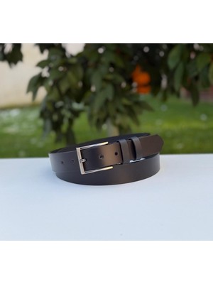 Kemerbox %100 Hakiki Deri Erkek Kemer Mat Siyah 4cm