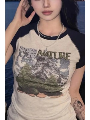 İsra Ayyıldız Moonstar Collection Back To Naturel Kısa Kollu Crop