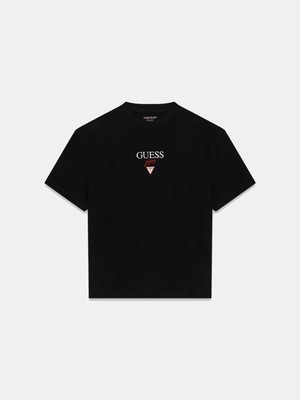 Guess Gj Kısa Kollu Büyük Beden Baker Logolu Erkek Siyah T-Shirt M6RI45K8HM0-JBLK
