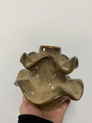 Vitale Seramik Dalgalı Vazo 17.4*17.7*15 cm