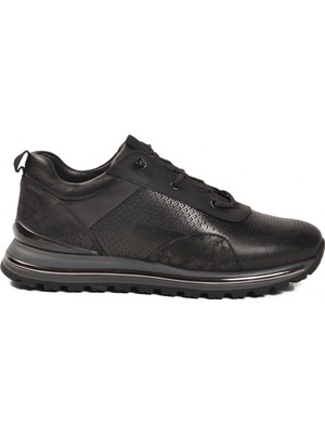 Voyager Siyah Hakiki Deri Elastik Bağcıklı Erkek Casual Ayakkabı M533 M