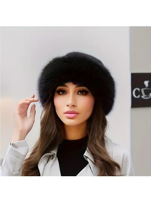 Evim Mabedim Kadın Şapka, Kürk Görünümlü Kışlık Lüks Tasarım Kadın Şapkası