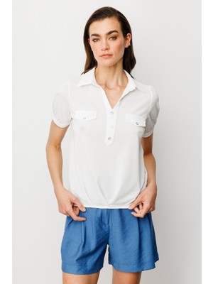 On Süs Düğmeli Bluz