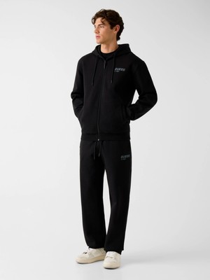 Guess Lauro Düz Paça Erkek Siyah Eşofman Altı Z6RB15K1971-JBLK