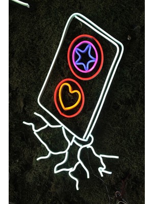 Neon Tabela Neon Dekoratif Duvar Aydınlatması Kart