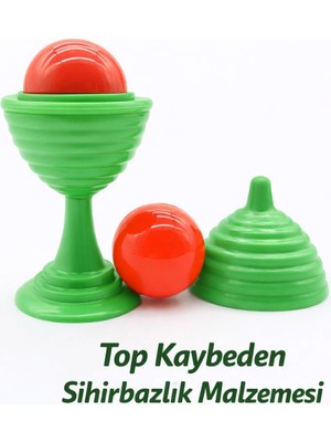 Yeşil Renk Sihirli Kupa Top Kaybetme Oyunu 7 cm