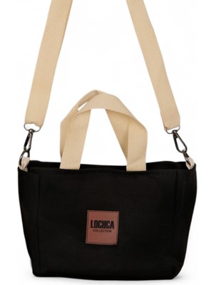 Tonny Black Kadın Siyah Tekstil Askılı El ve Omuz Çantası