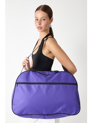 Tonny Black Unisex Mor Önü Fermuarlı Seyehat ve Spor Çantası