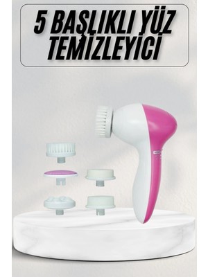 Epilons Cilt Temizleme Ve Masaj Aleti 5 Başlıklı Akne Ve Sivilce Önleyici
