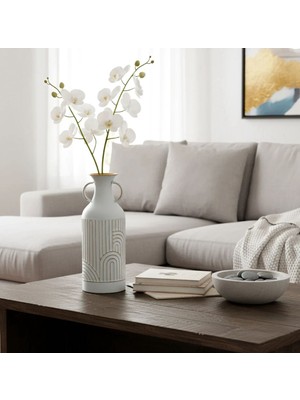 Lüks Kulplu Metal Vazo