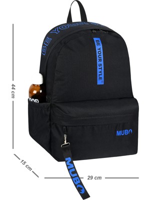 Tonny Black Unisex Siyah Sax Geniş Hacimli Günlük ve Okul Kullanımına Uygun Sırt Çantası