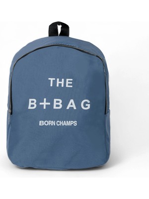 Tonny Black Kadın Kot Mavi Yazı Baskılı Tek Bölmeli Sırt Çantası