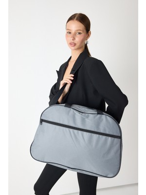 Tonny Black Unisex Gri Önü Fermuarlı Seyehat ve Spor Çantası