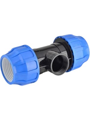 63-2 Pe Dişi Adaptör Poelsan Mavi
